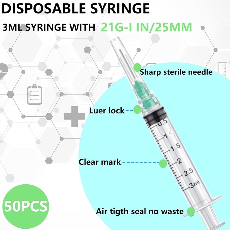 zogsnton 50 Pcs/Box - 21Ga 3ml Lab Dispensing Utensils, Individually Wrapped - Image 3